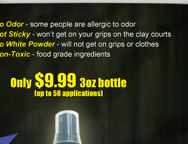 No Odor - some people are allergic to odor Not Sticky - will not get on your grips in the sand No White Powder - will not get on grips or clothes Non-Toxic - food grade ingredients